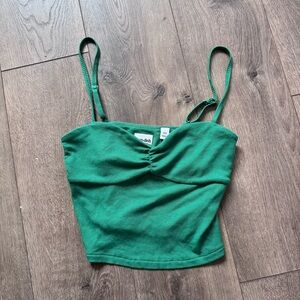 Aritzia sundeh Green Ruched Fitted Camisole